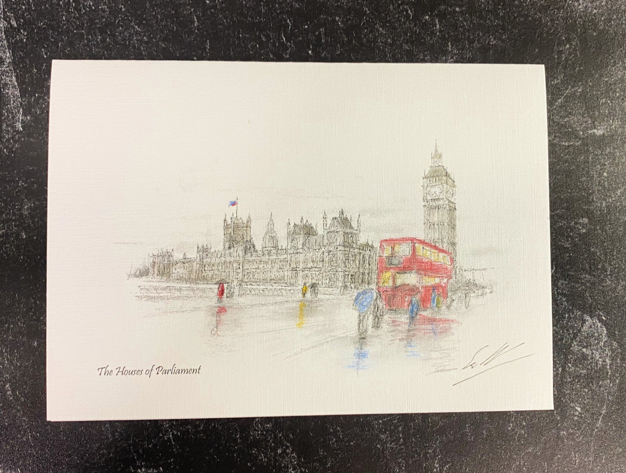 The Houses of Parliament Card by British Artist Sean Webb