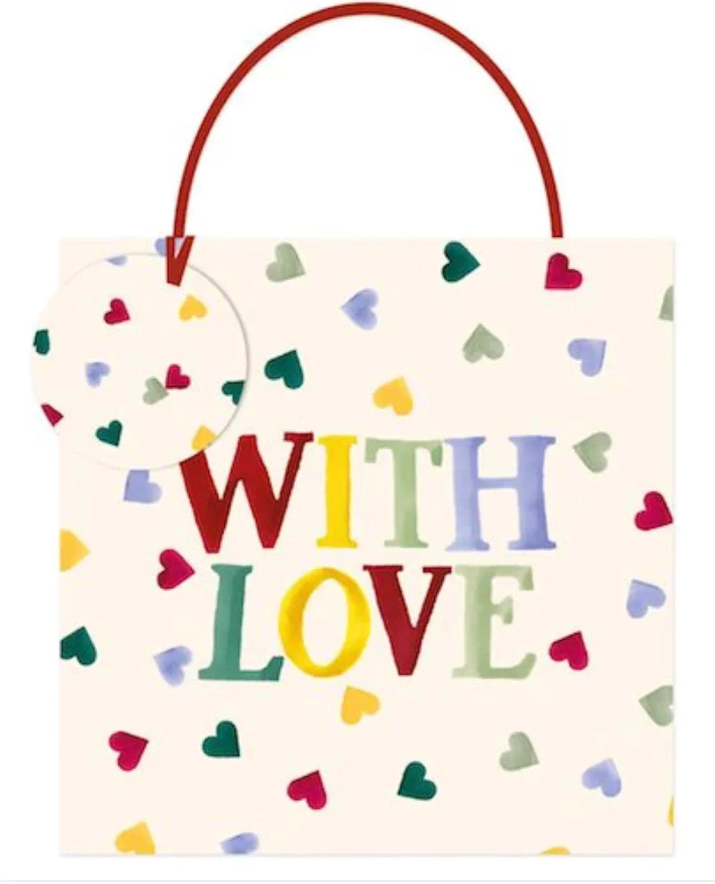 Medium Gift Bag in Emma Bridgewater's With Love Design.