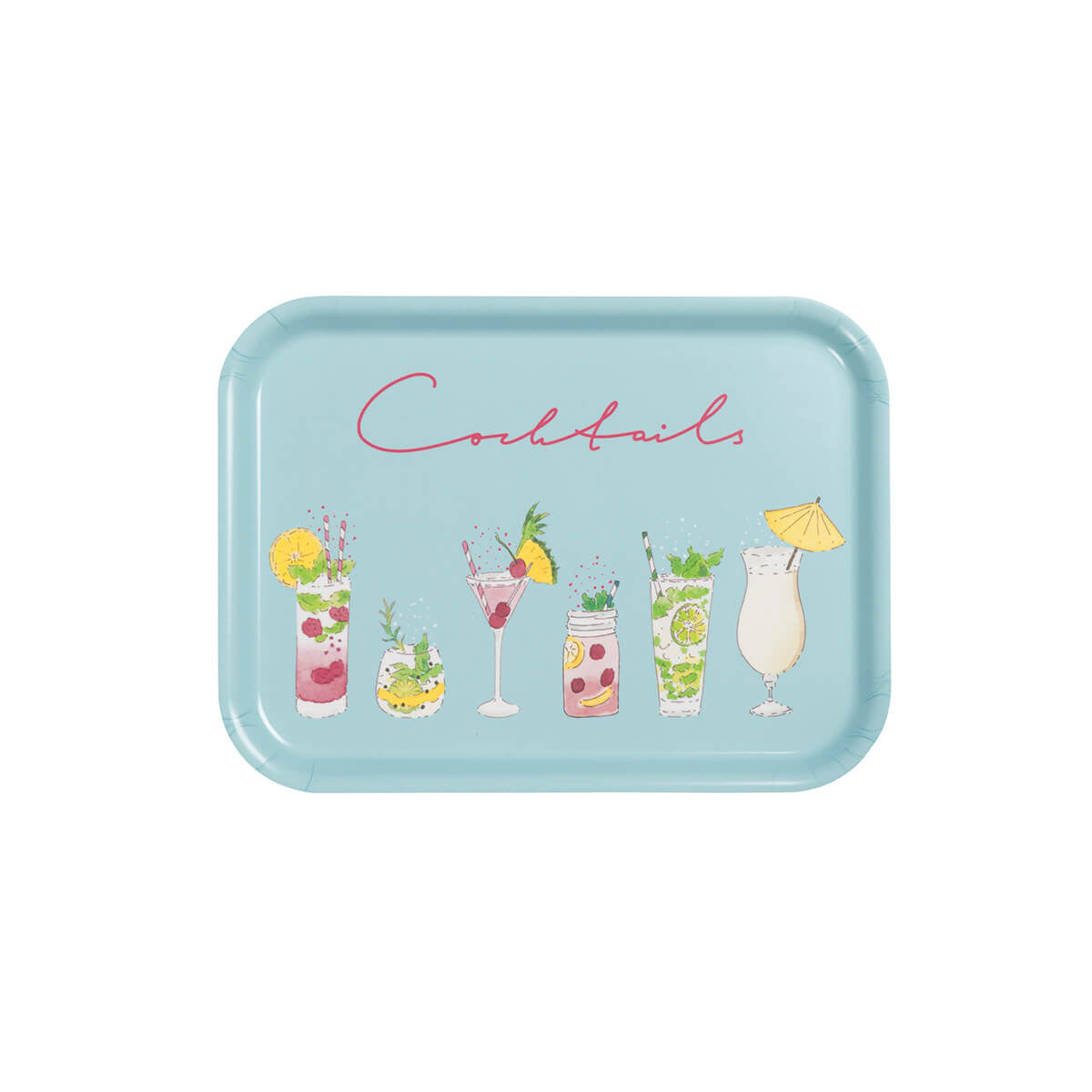 Small Birchwood Cocktails Tray by Sophie Allport.
