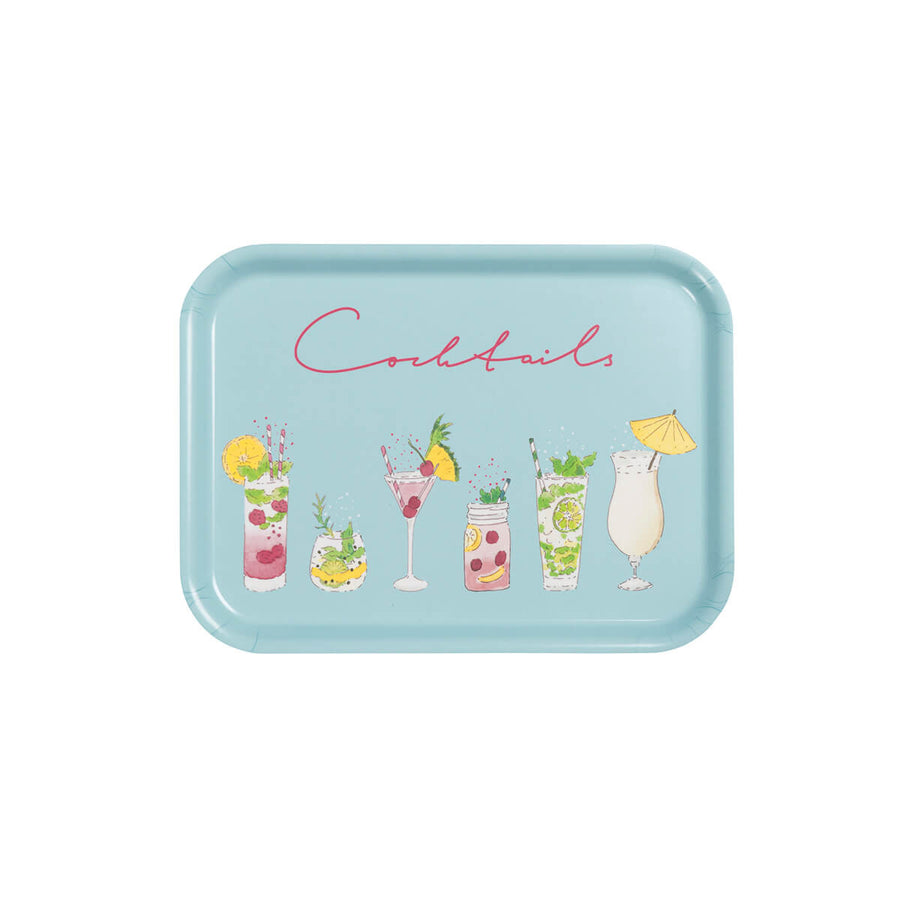 Small Birchwood Cocktails Tray by Sophie Allport.