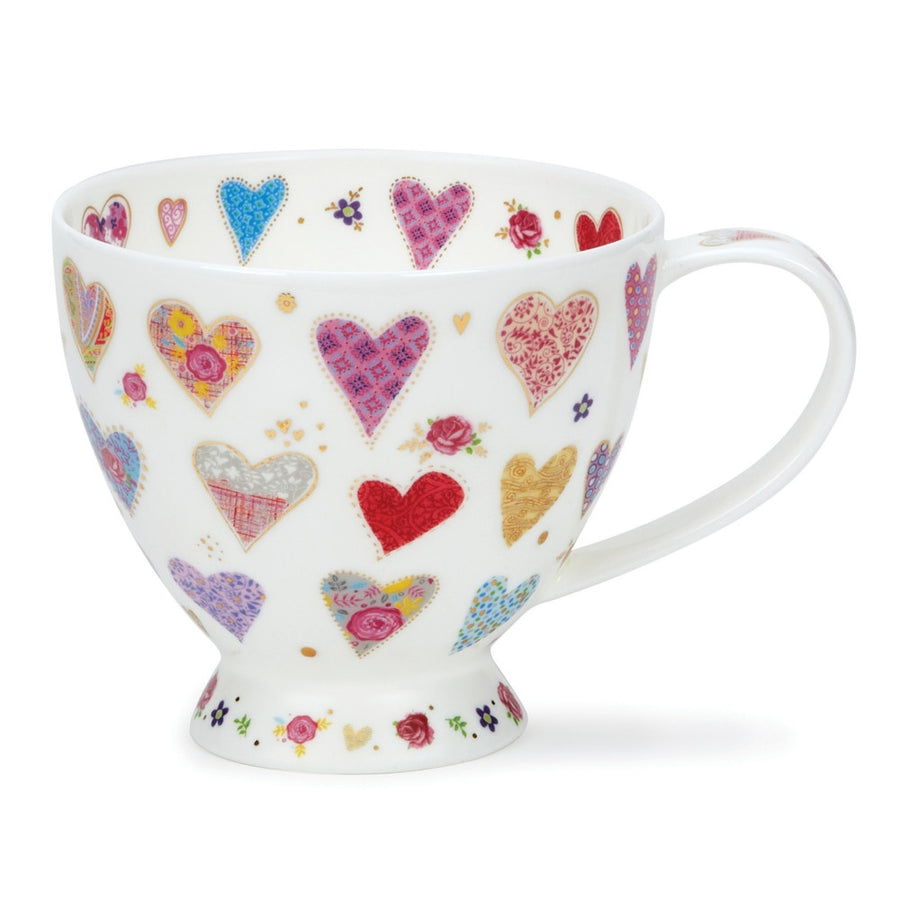 Dunoon Skye Feel The Love Bone China Mug. Handmade in England