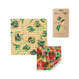 Emma Bridgewater Artichoke and Tomato Beeswax Wraps - Pack of 2