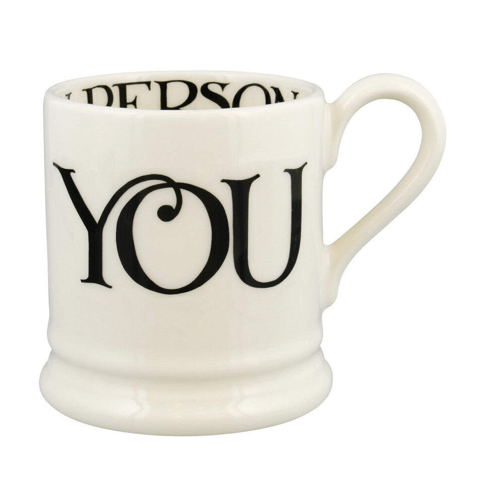 Black Toast You & Me Set of 2 1/2 pint mugs by Emma Bridgewater