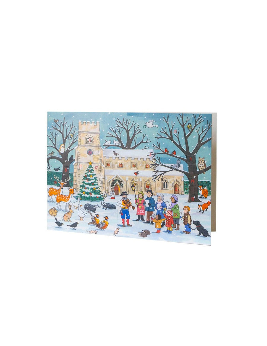 Winter Wildlife Advent Calendar Card by Alison Gardiner.