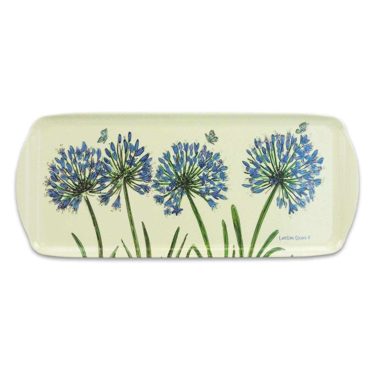 Caroline Cleave Agapanthus Melamine Sandwich Tray by Emma Ball