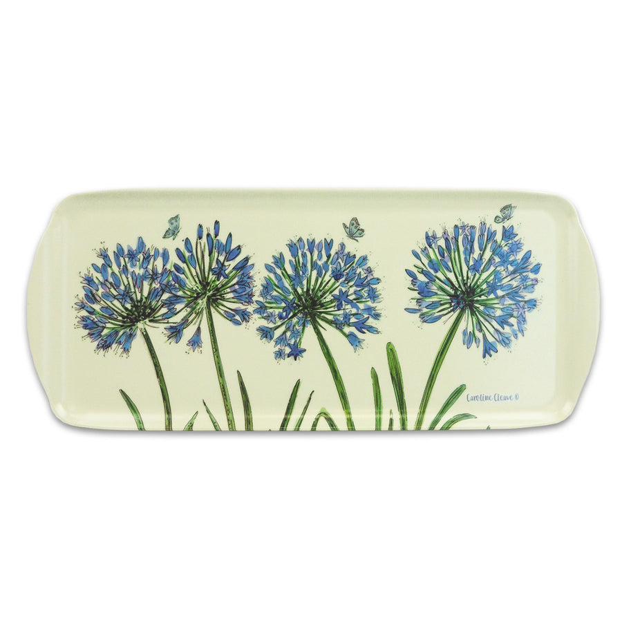 Caroline Cleave Agapanthus Melamine Sandwich Tray by Emma Ball