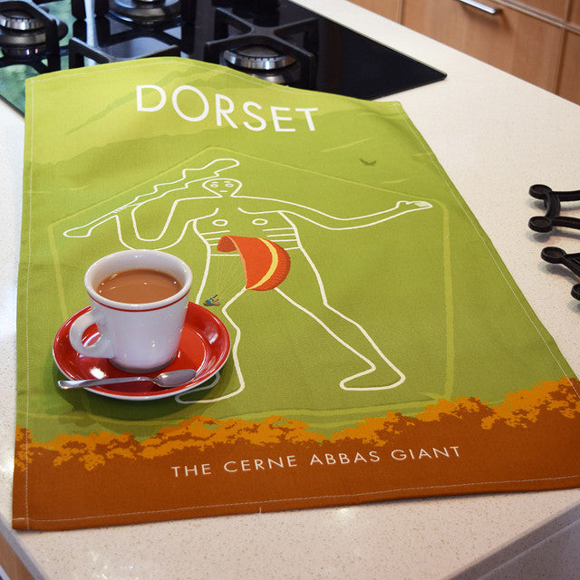 Dorset - The Cerne Abbas Giant Tea Towel by Town Towels.