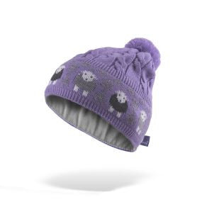 herdy Cable Bobble Hat - Purple