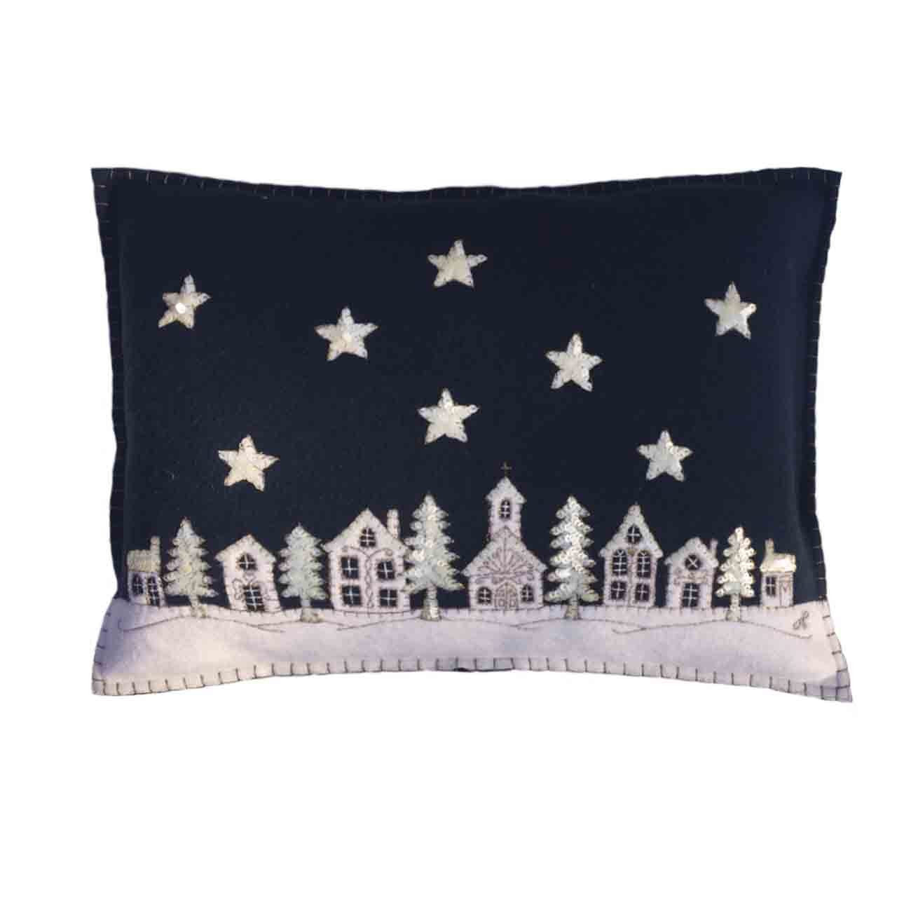 Jan Constantine Starry Night hand-embroidered cushion.
