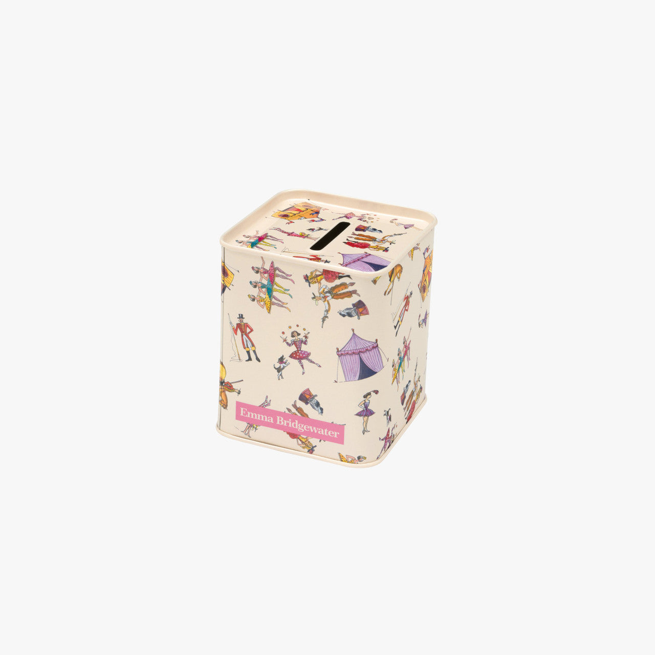 Emma Bridgewater Tin Square Circus Money Box.