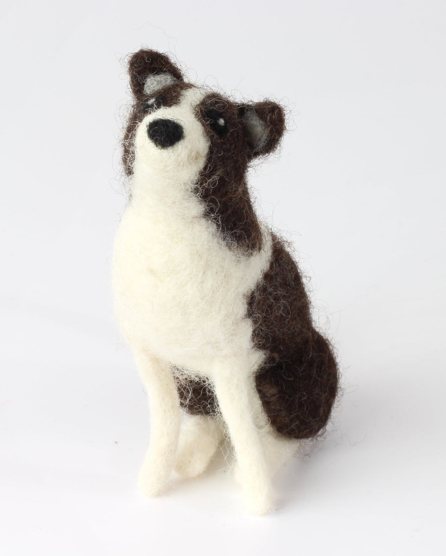 Border Collie Needle Felting Kit by Hawthorn Handmade.