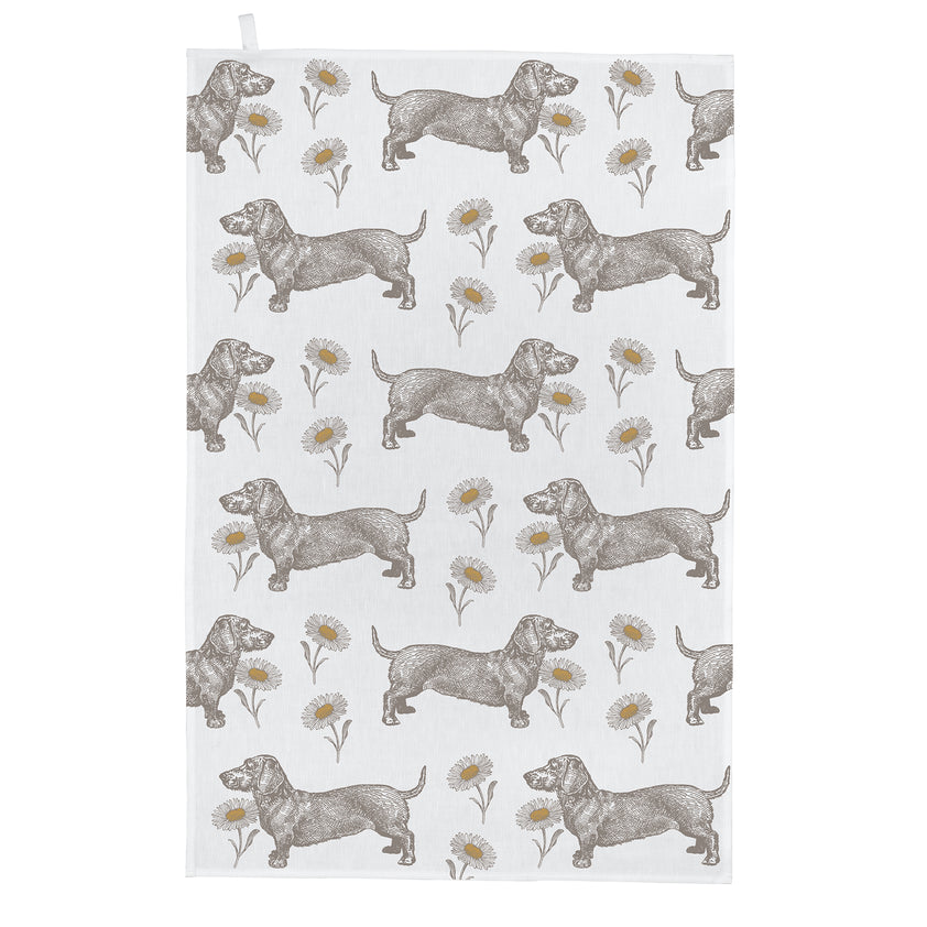 Thornback & Peel Dog & Daisy 100% Cotton Tea Towel