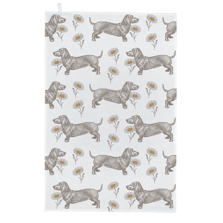 Thornback & Peel Dog & Daisy 100% Cotton Tea Towel