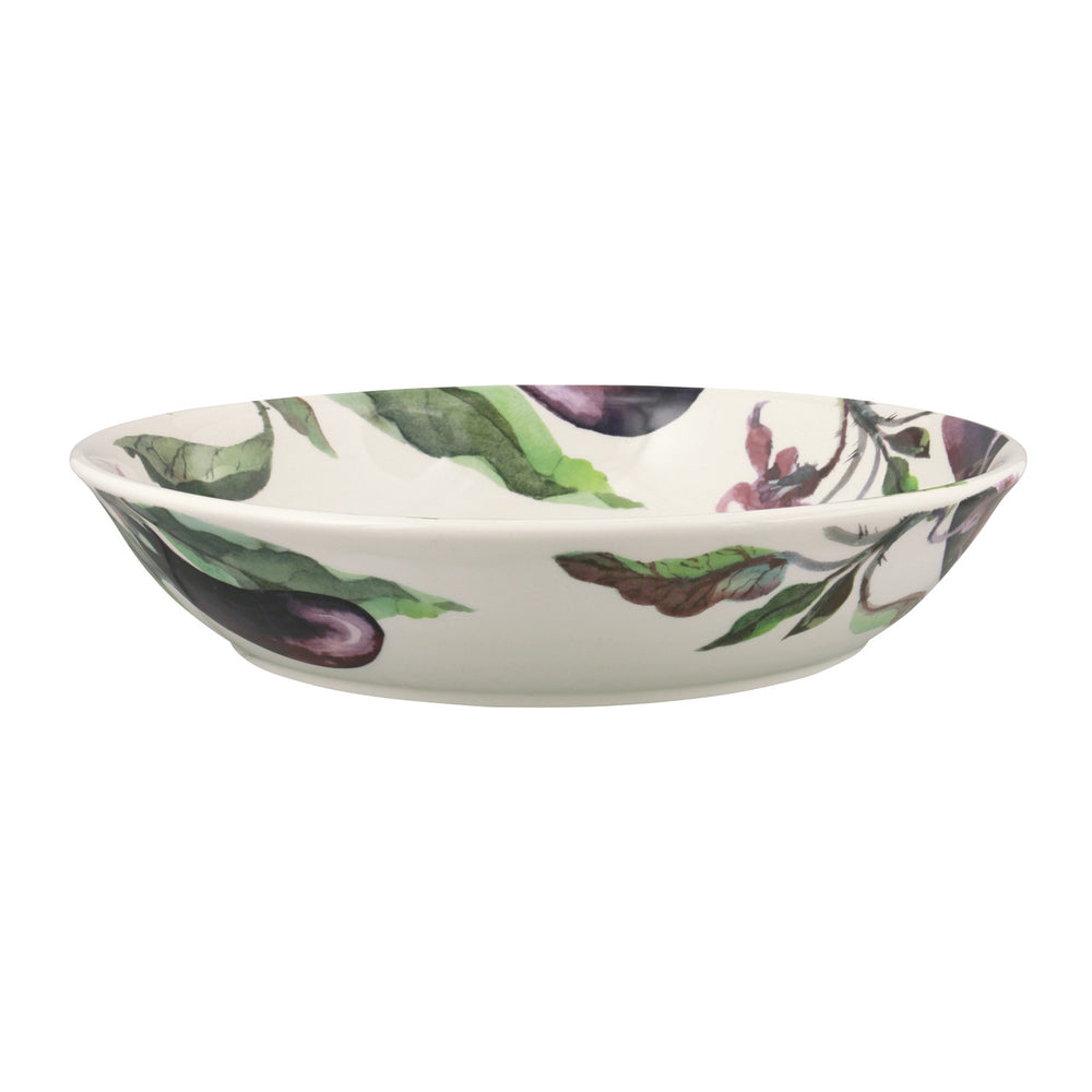 Emma Bridgewater Vegetable Garden Aubergine & Flowers Medium Pasta Bowl