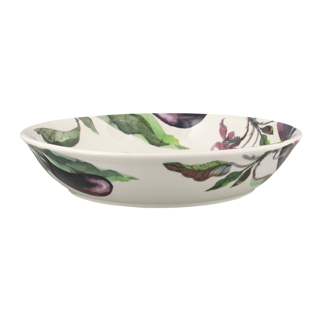Emma Bridgewater Vegetable Garden Aubergine & Flowers Medium Pasta Bowl