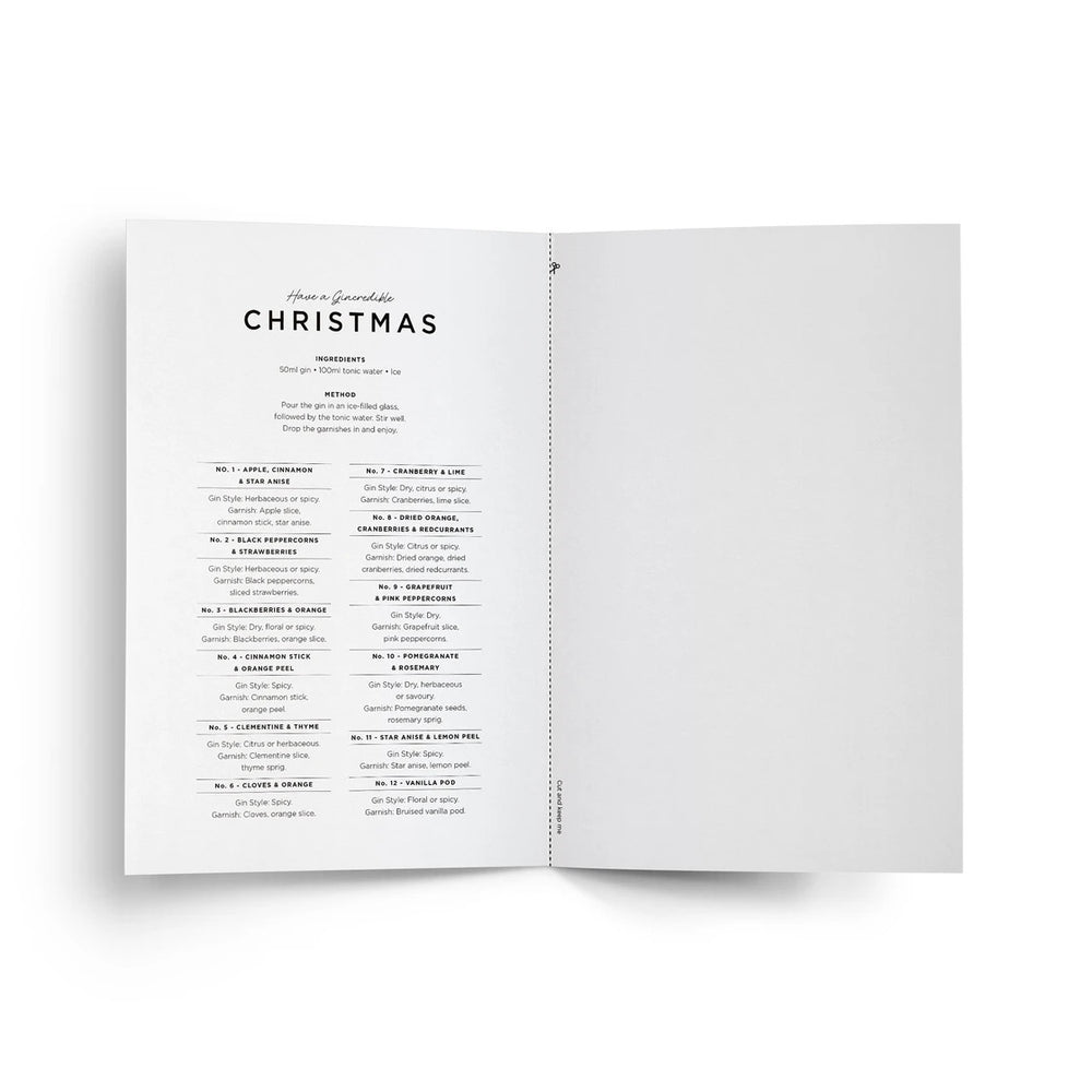 Have a Gincredible Christmas Card from Everlong Print Co. Made in England