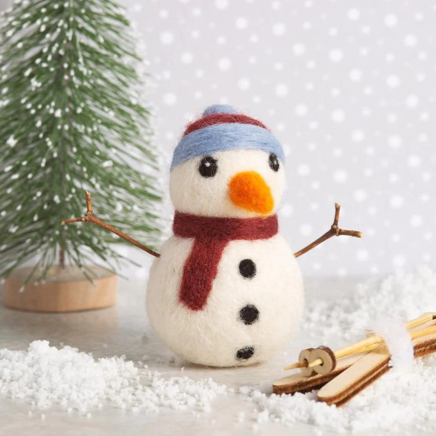 Snowman Mini Felting Kit by Hawthorn Handmade.