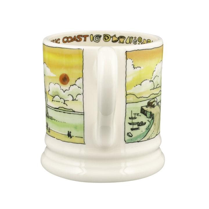Emma Bridgewater Jurassic Coastline Half Pint Mug. Made in England