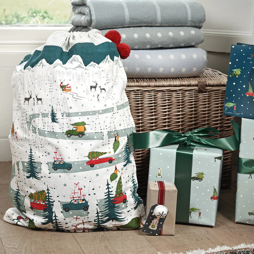 Home for Christmas Christmas Sack by Sophie Allport.