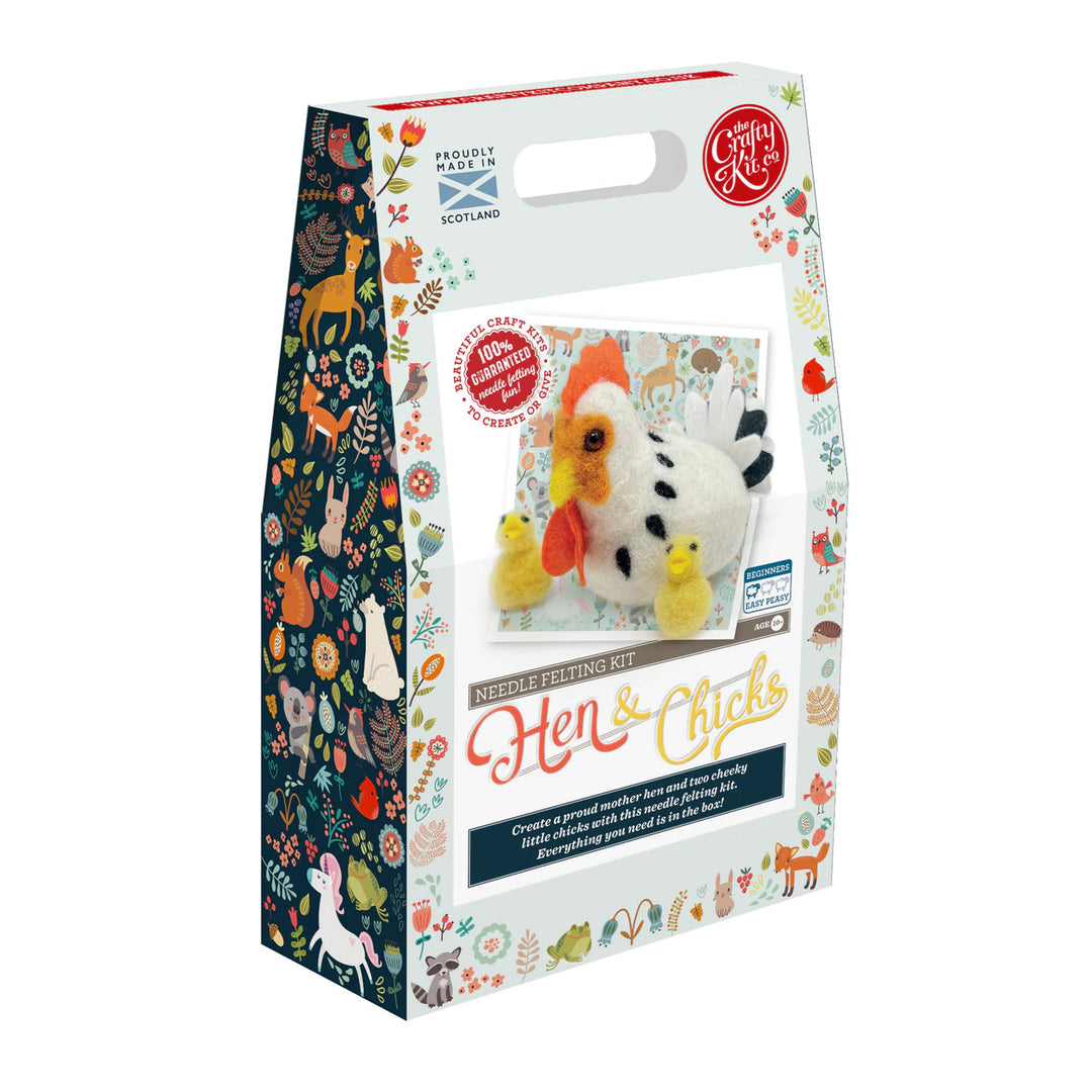 Hen & Chicks Needle Felting Kit from The Crafty Kit Co. Made in Scotland