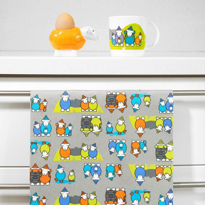 herdy Hiker cotton tea towel