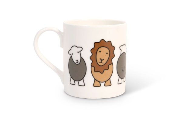 herdy special edition Lion & Lamb bone china mug, made in England.