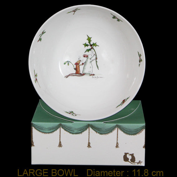 Here He Comes Christmas china small bowl by artist Anita Jeram.