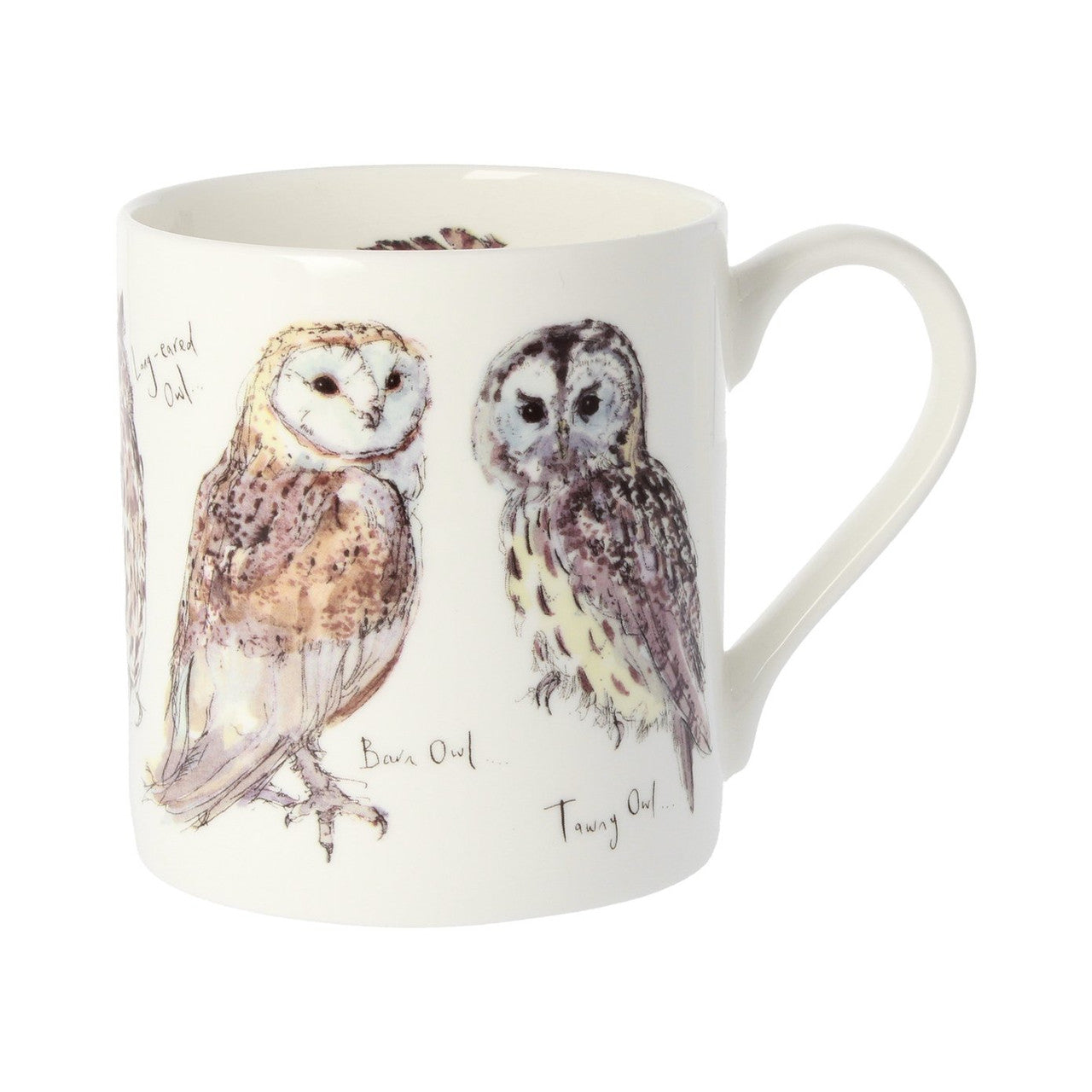 5 Owls Bone China Mug by British Artist Madeleine Floyd