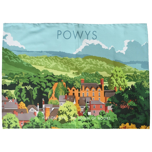 Powys - Hay-on-Wye Tea Towel by Town Towels.