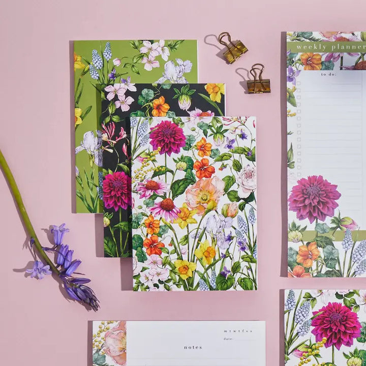 Bountiful Blooms - Set of 3 A6 Notebooks