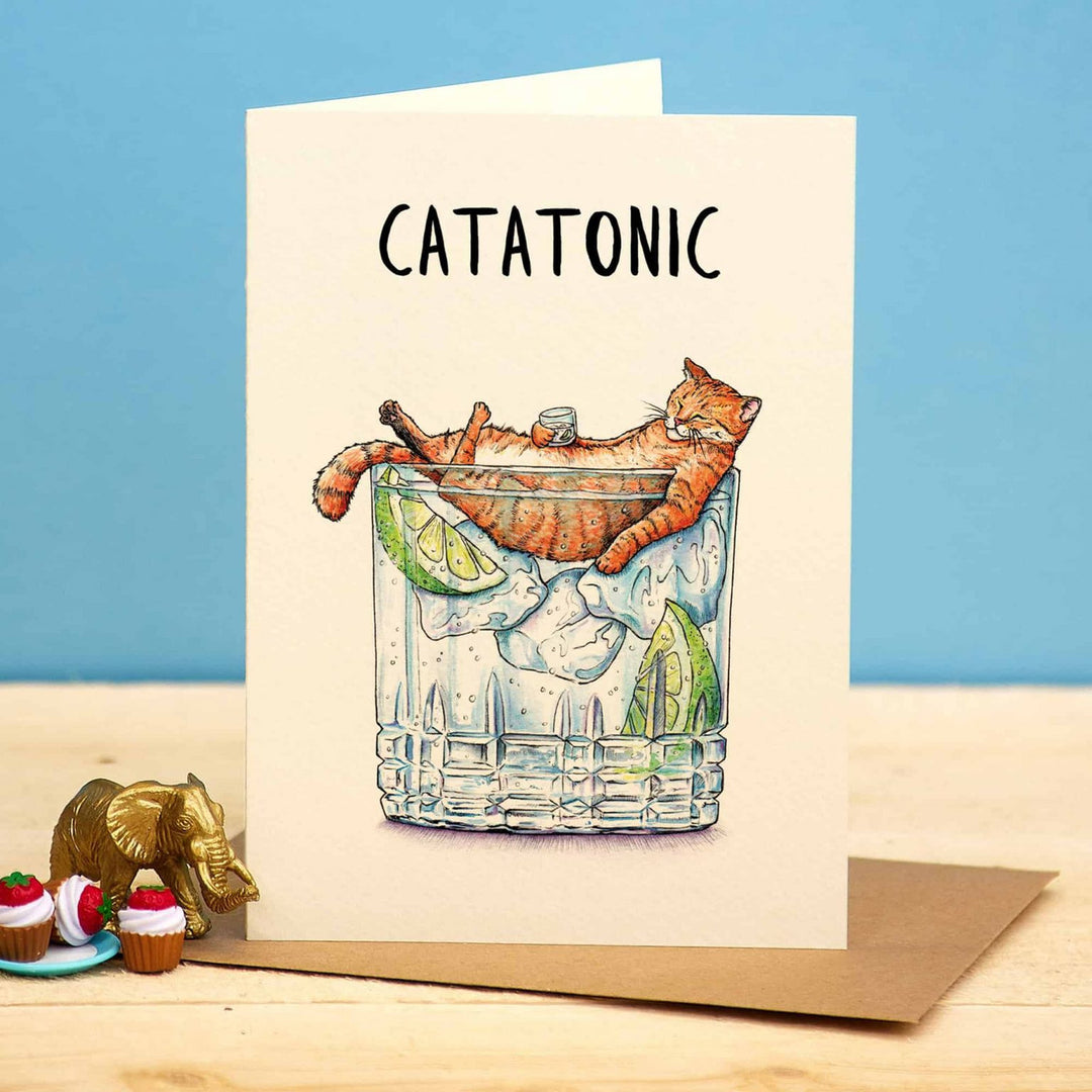 Catatonic Greetings Card by Bewilderbeest.