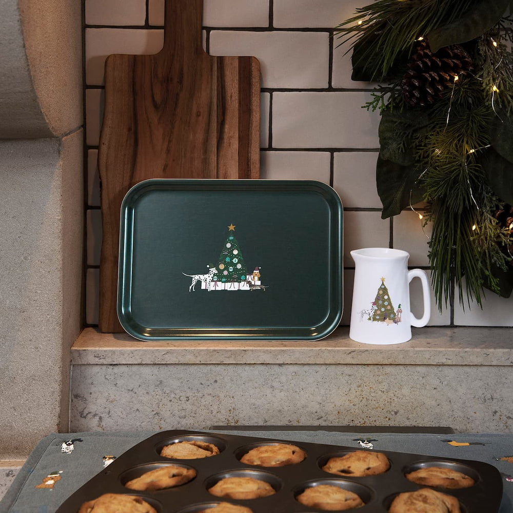 Sophie Allport Christmas Dogs Small Tray.