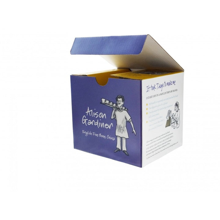 Alison Gardiner Bone China London Figures mug boxed.