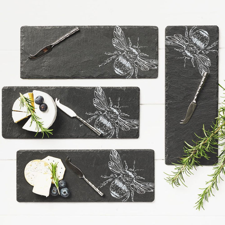 Bee Mini Cheese Board and Knife Set of 4