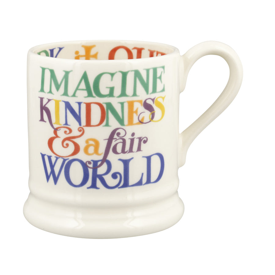 Emma Bridgewater Rainbow Toast Kindness & A Fair World Half Pint Mug