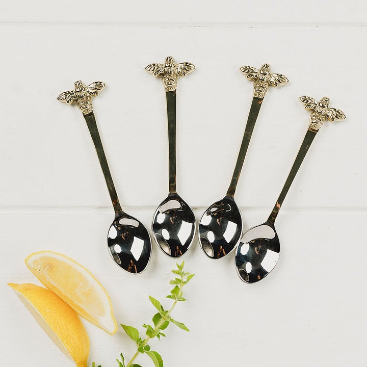 Gold Bee Spoons Set of 4.