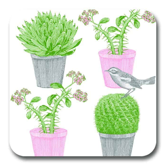 Cactus and Bird Potstand by Thornback and Peel.
