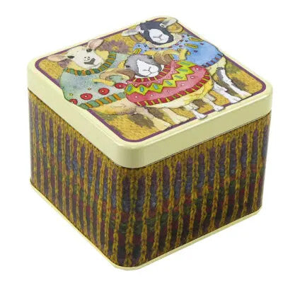 Emma Ball Sheep In Sweaters Small Square Tin