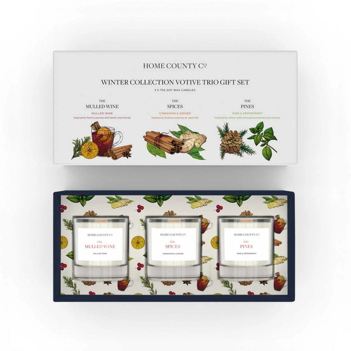 Winter Collection Votive Trio Gift Set by Home County Candles