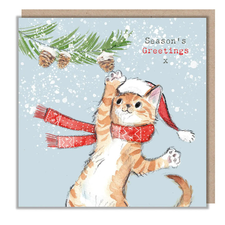 Ginger Tabby Christmas Card