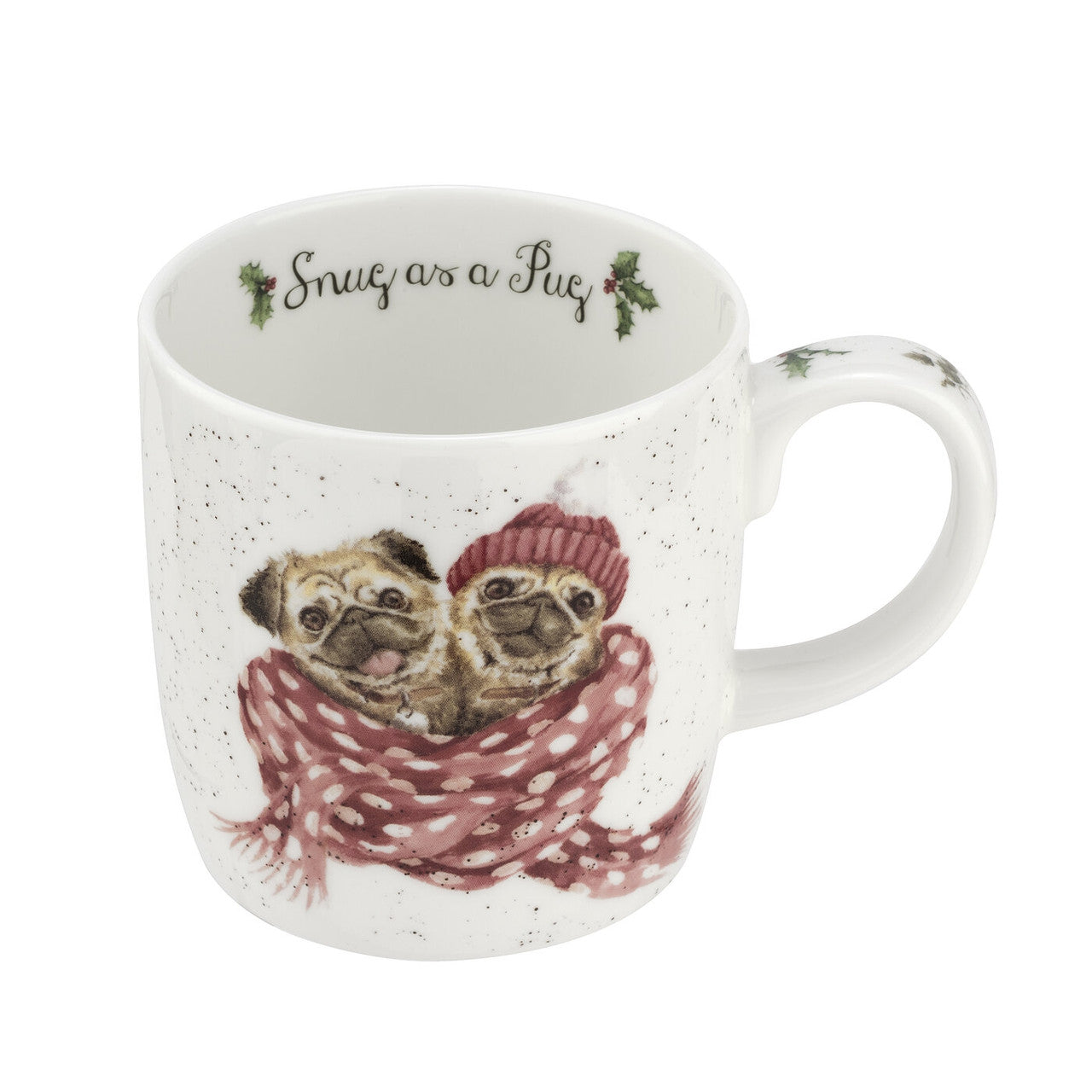 'Snug as a Pug' Bone China Mug from Wrendale Designs and Portmeirion