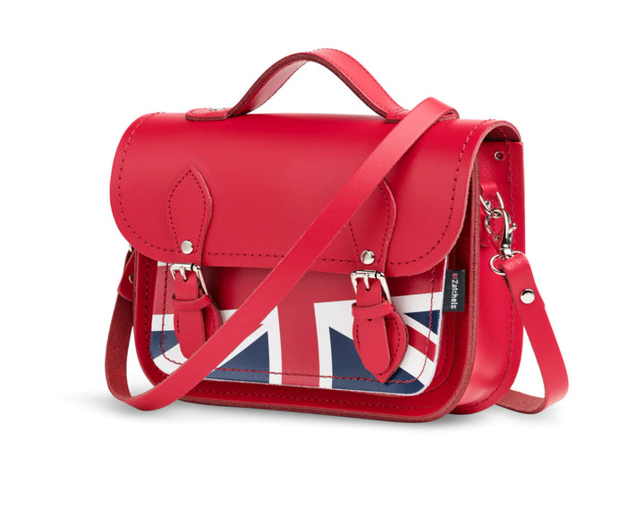 Handmade Leather Union Jack Midi Satchel by Zatchels.