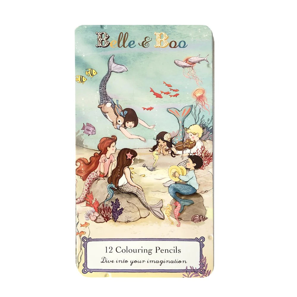 Belle & Boo Mermaid Pencils in Tin