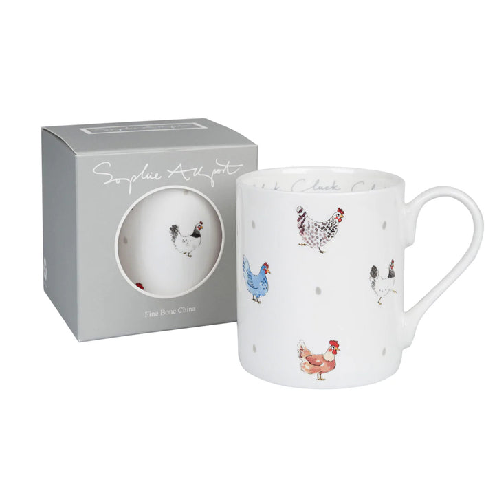 Bone china Cluck, Cluck, Cluck Mug from Sophie Allport