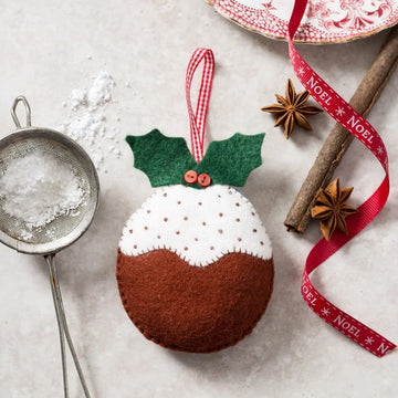 Plum Pudding Wool Mix Felt Craft Kit by Corinne Lapierre Image