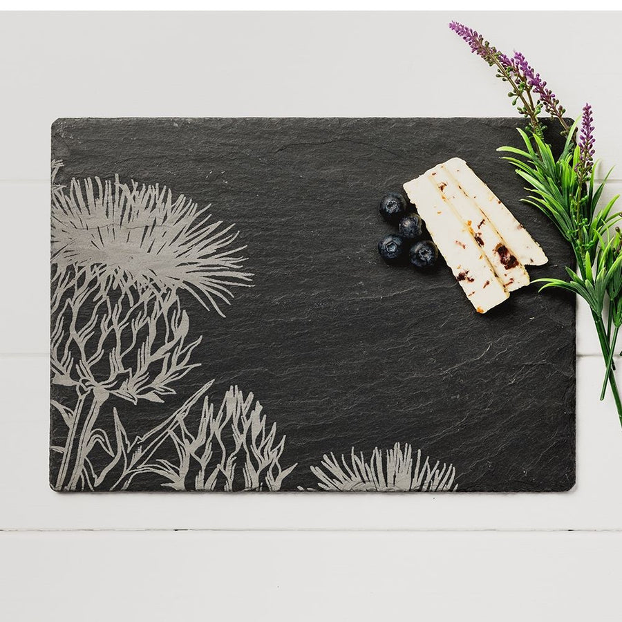 Contemporary Thistle Slate Cheese Board by Sellae House.