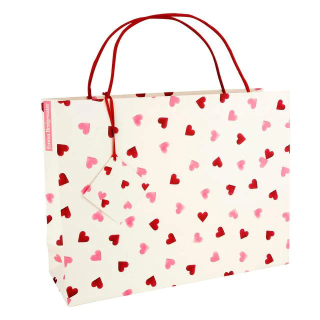 Large Gift Bag in Emma Bridgewater's Pink Hearts design.