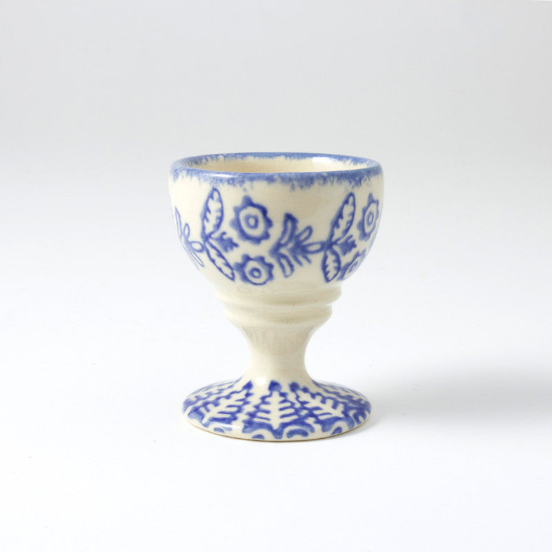 Brixton Pottery Lacey Blue handmade egg cup