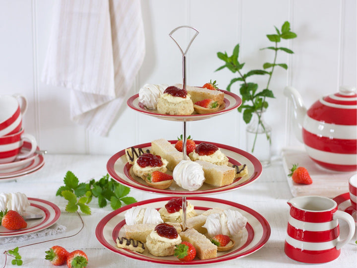 Cornishware Three-Tier Cake Stand - blue