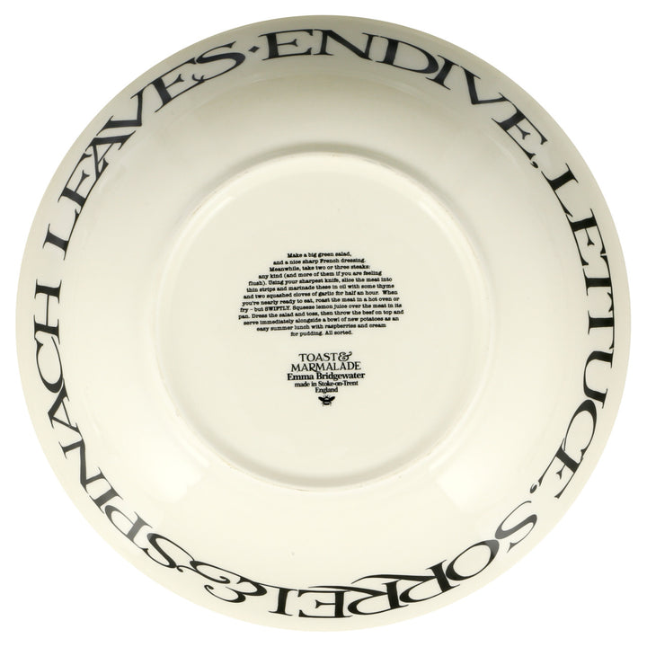 Emma Bridgewater Black Toast Mizuna Salad Large Dish